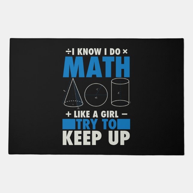 Math Math Teacher Pun Gift Doormat (Front)