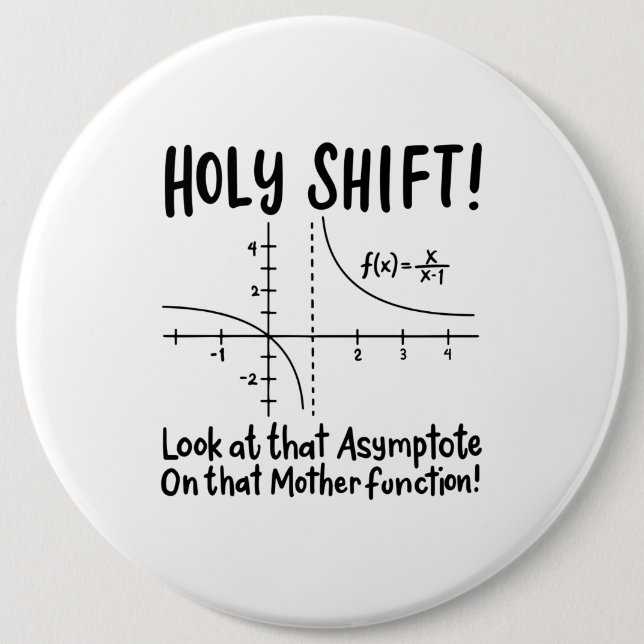 Math Mathematics Button (Front)