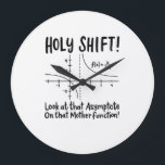 Math Mathematics Large Clock<br><div class="desc">Math quote design for a math teacher,  students and all the mathematics and geometry love.</div>