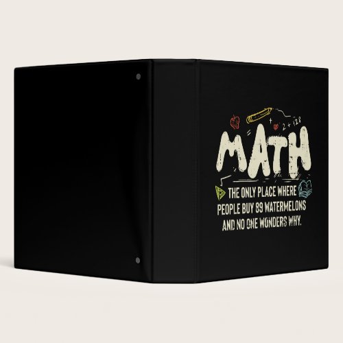 Math Mathematics Math Teacher Gift 3 Ring Binder Math Mathematics Math Teacher Gift 3 Ring Binder