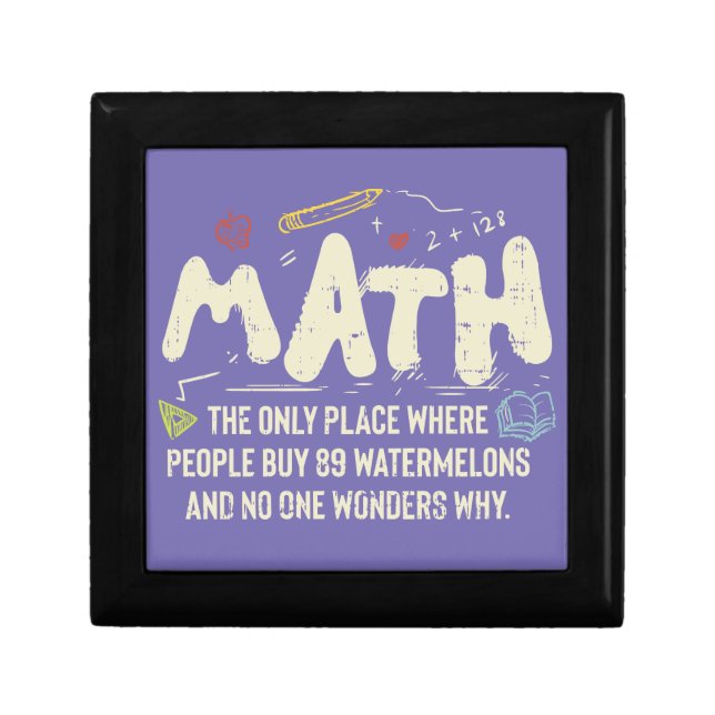 Math  Mathematics Math Teacher Gift Box (Front)