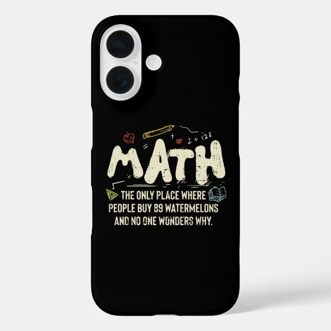 Math  Mathematics Math Teacher Gift Case-Mate iPhone Case (Back)