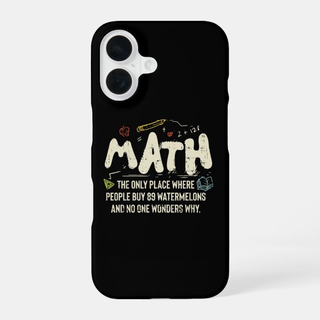 Math  Mathematics Math Teacher Gift Iphone Case (Back)