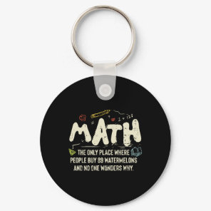 Math  Mathematics Math Teacher Gift Keychain