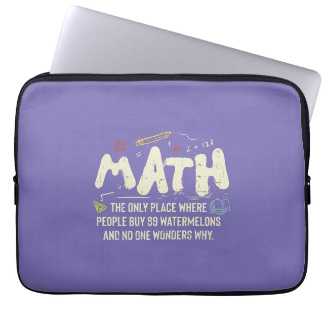 Math  Mathematics Math Teacher Gift Laptop Sleeve (Front)