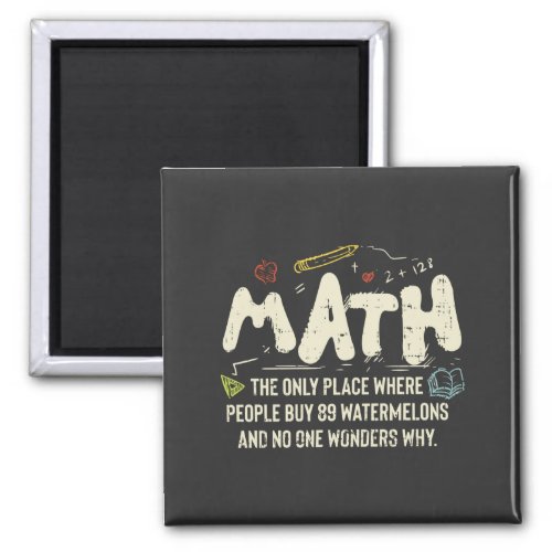 Math  Mathematics Math Teacher Gift Magnet