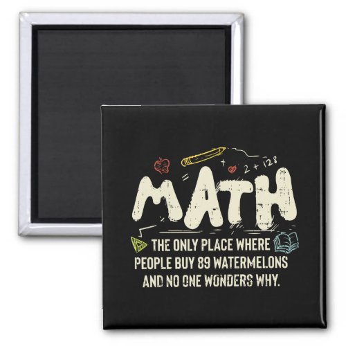 Math  Mathematics Math Teacher Gift Magnet