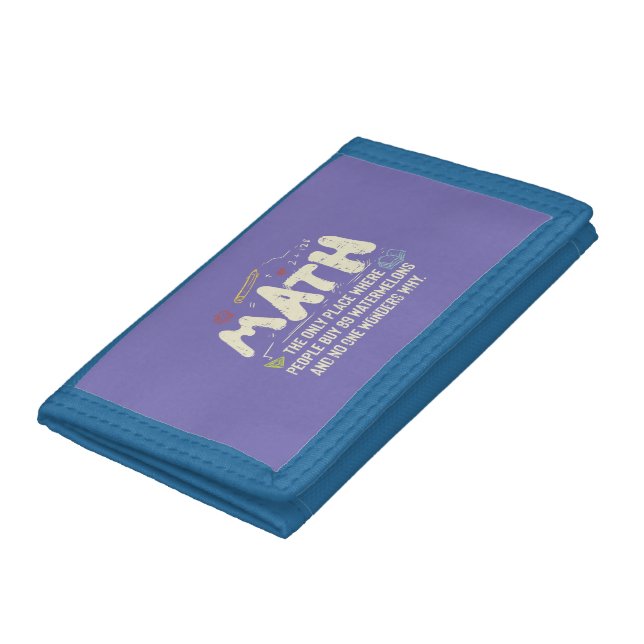 Math  Mathematics Math Teacher Gift Trifold Wallet (Bottom)