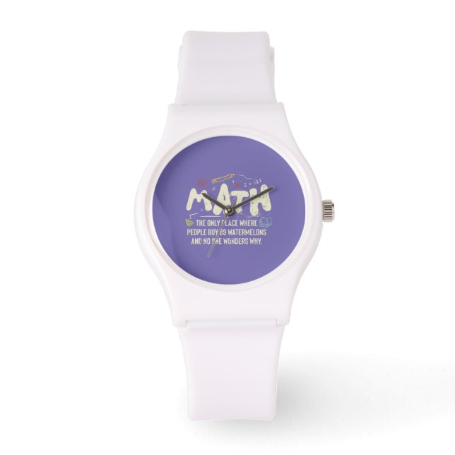 Math  Mathematics Math Teacher Gift Watch (Front)