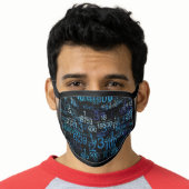 Math Mathematics Numbers Fractions Pattern Face Mask (Worn Him)