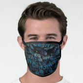 Math Mathematics Numbers Fractions Pattern Face Mask (Worn Him)
