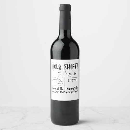 Math Mathematics Wine Label