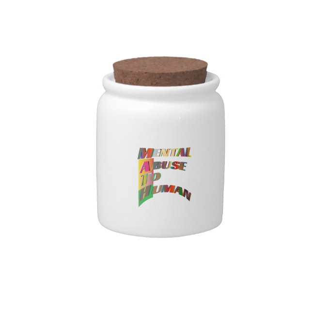 Math Mental Abuse To Humans Candy Jar (Front)