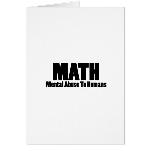 Math. Mental abuse to humans Cards (Front)