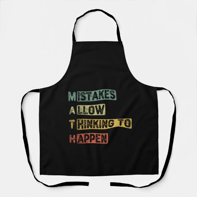 Math. Mistakes Allow Thinking To Happen Apron (Front)