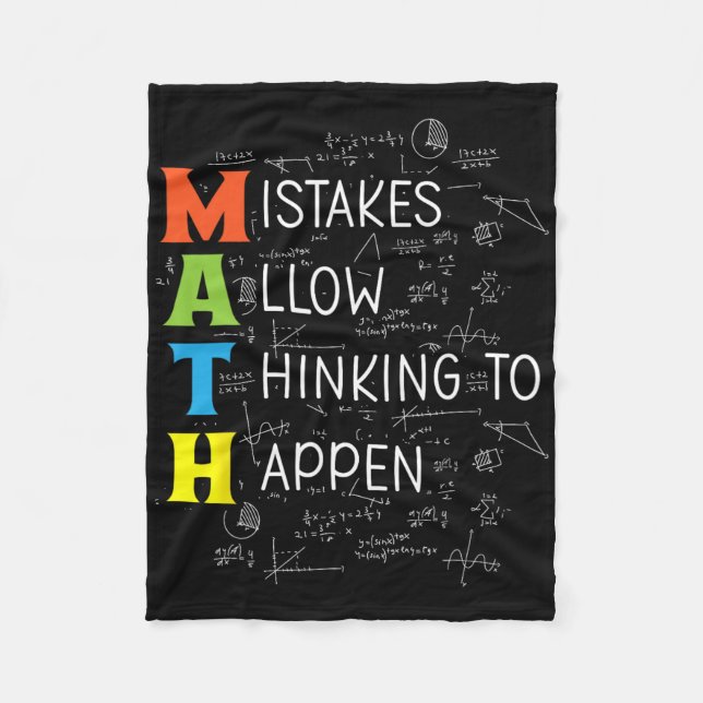 Math Mistakes Allow Thinking To Happen  Fleece Blanket (Front)