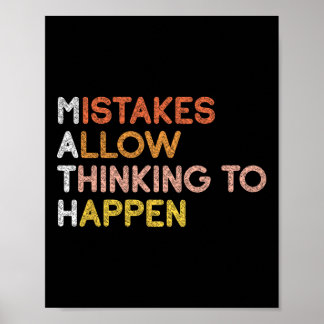 Math Mistakes Allow Thinking To Happen Mathematics Poster