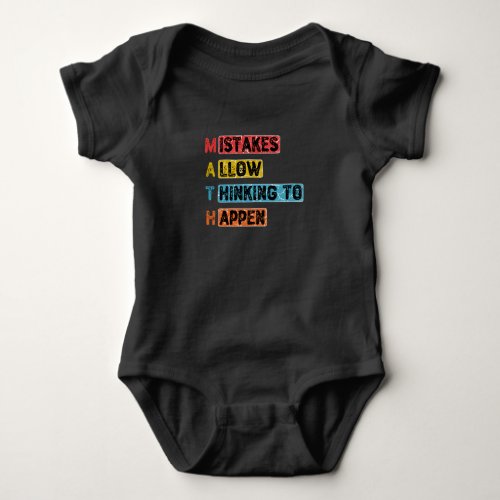 Math Mistakes Allow Thinking To Happen _ Teacher Baby Bodysuit