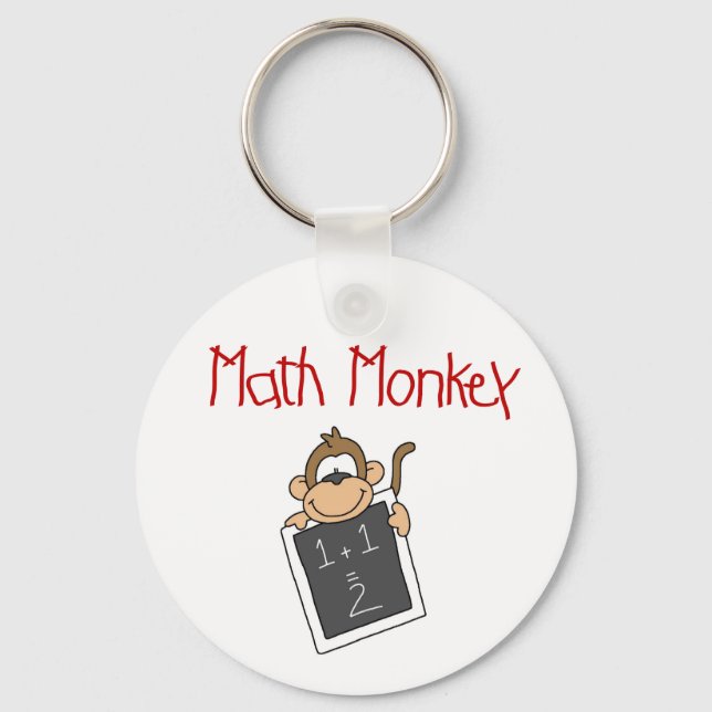 Math Monkey Keychain (Front)