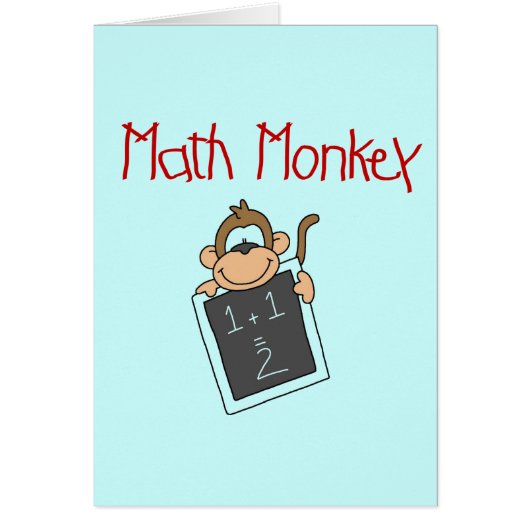 Math Monkey Tshirts and Gifts Cards (Front)