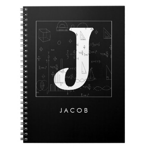 Math Monogram _ Letter J Notebook