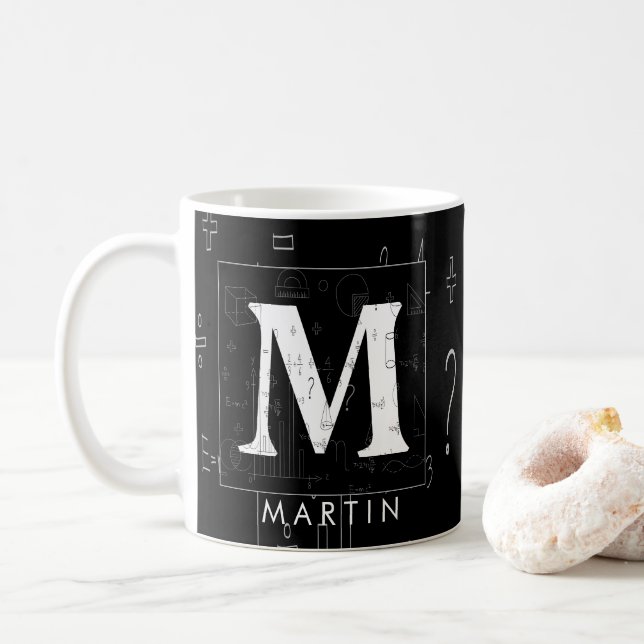 Math Monogram - Letter M Coffee Mug (With Donut)
