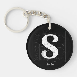 Math Monogram - Letter S Keychain
