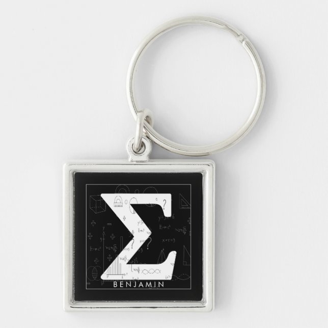 Math Monogram - Sigma Symbol  Keychain (Front)