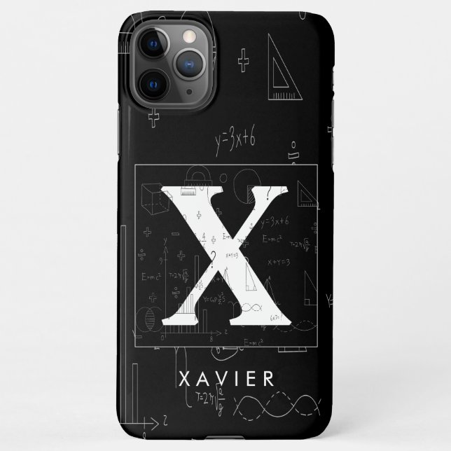 Math Monogram - Xavier iPhone 11Pro Max Case (Back)