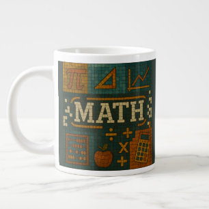 math mosaic style, great for a teacher gift giant coffee mug