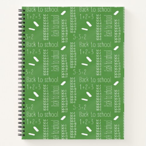 Math Multiplication Back to School Notebook