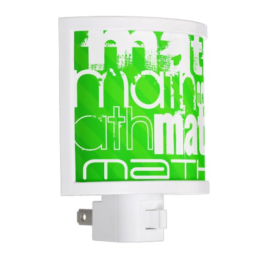 Math; Neon Green Stripes Night Light (Right)