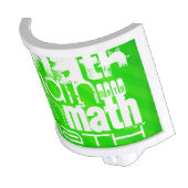 Math; Neon Green Stripes Night Light (Angled)