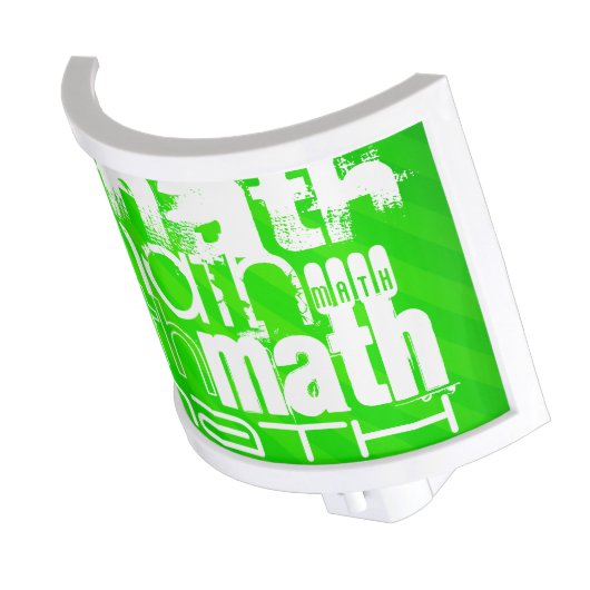 Math; Neon Green Stripes Night Light (Angled)