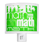 Math; Neon Green Stripes Night Light (Front)