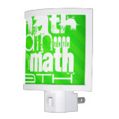 Math; Neon Green Stripes Night Light (Left)