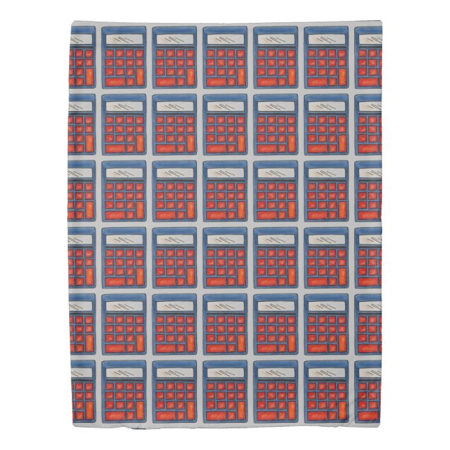 Math Nerd Calculator Mathematics Number Teacher Duvet Cover (Front)