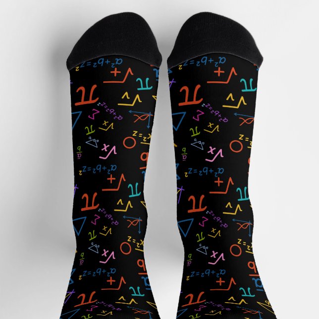 Math Nerd mathematical symbols gift Socks (Top)