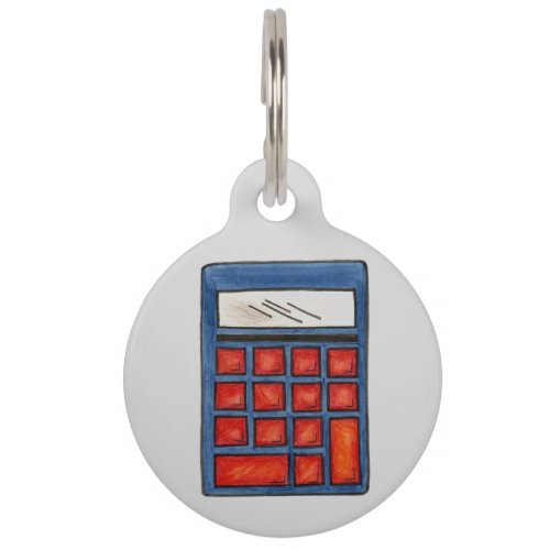 Math Nerd Mathematics Calculator Dog Pet Tag