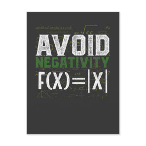 Math Nerd Science Absolute Value Humor Postcard
