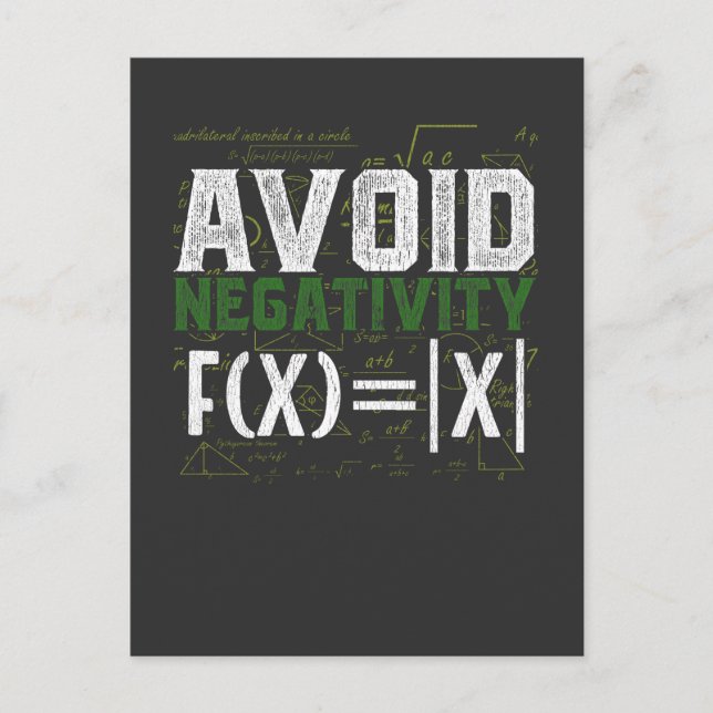 Math Nerd Science Absolute Value Humor Postcard (Front)