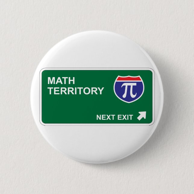 Math Next Exit Pinback Button (Front)