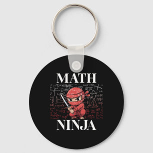 Math Ninja Algebra Calculus Mathematics Student Te Keychain