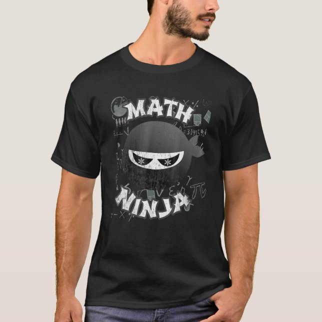 Math Ninja Multitasking Teacher Team Mathematics C T-Shirt (Front)