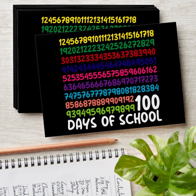 Math Numbers 100th Day of School Teacher Kids  Envelope (Stacked)