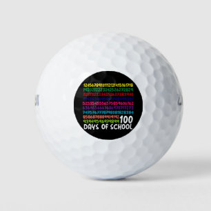 Math Numbers 100th Day of School Teacher Kids Golf Balls