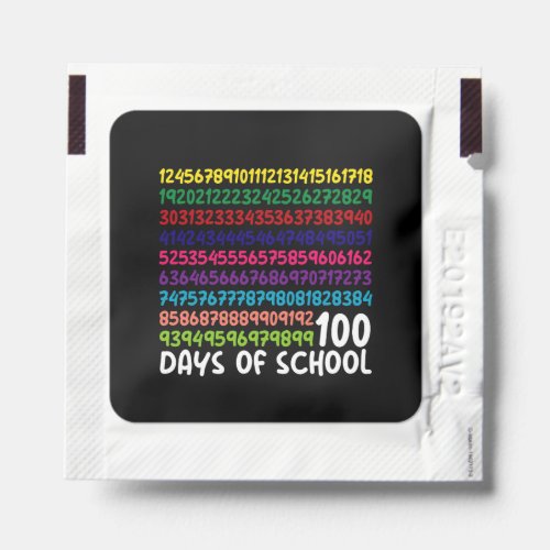 Math Numbers 100th Day of School Teacher Kids  Hand Sanitizer Packet
