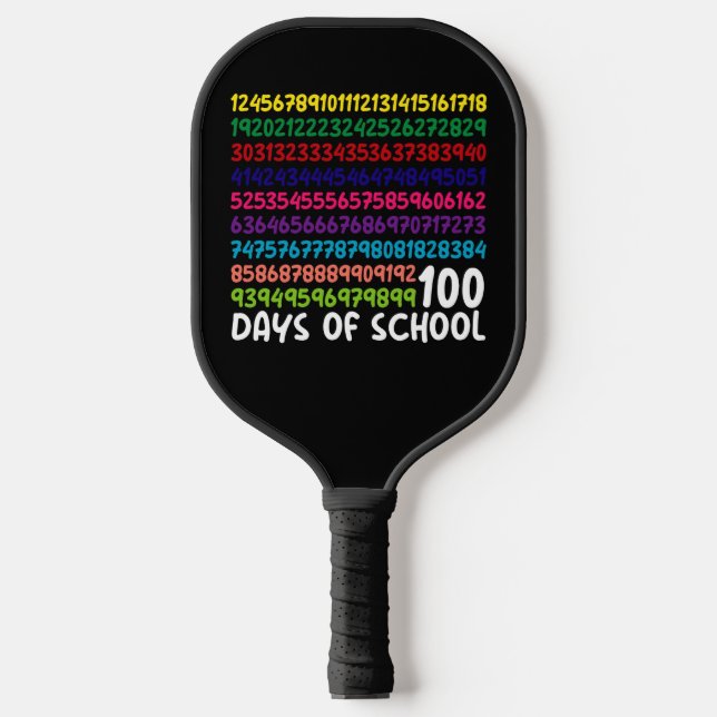 Math Numbers 100th Day of School Teacher Kids  Pickleball Paddle (Front)