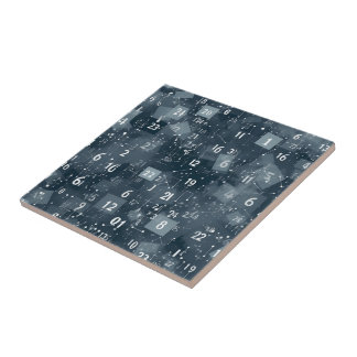Math Numbers Abstract Ceramic Tile