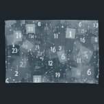 Math Numbers Abstract Pillow Case<br><div class="desc">Design is an abstract featuring numbers floating in a blue-gray pattern with hints of algebra graph elements. It's also a touch retro! Perfect math accent for math teachers, students, accountants, and other number professionals.</div>